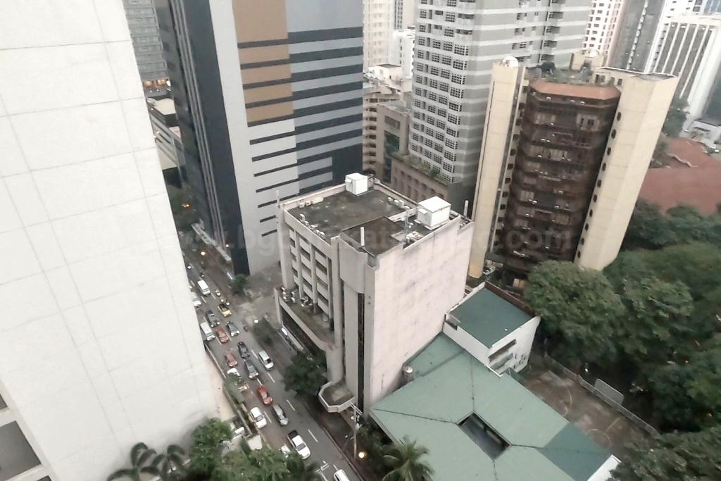 View from left side balcony of 2-bedroom condominium unit at Shang Salcedo Place