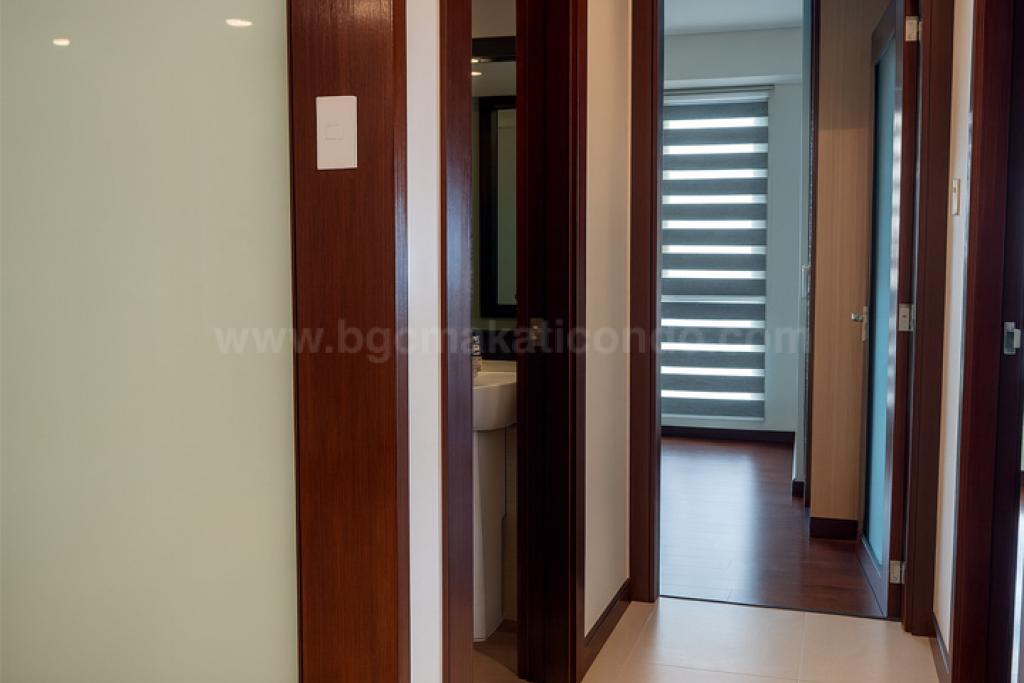 Hallway of 3-bedroom condo unit at Kensington Place