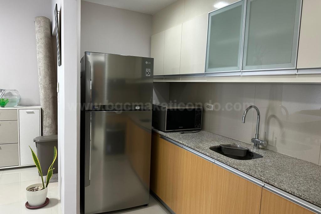 Kitchen area of 2-bedroom condo unit at Uptown Ritz Residence