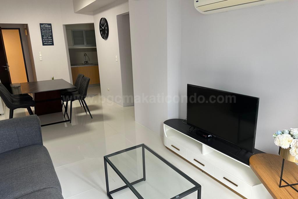 Living area of 2-bedroom condo unit at Uptown Ritz Residence