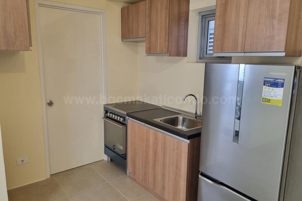 Kitchen area of 1-bedroom condominium unit at Avida Towers Asten