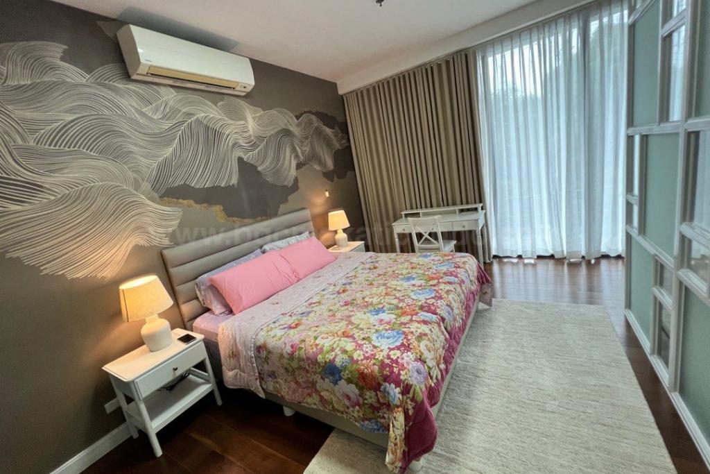 Bedroom of 1-bedroom loft type condo unit at Arbor Lanes Willow