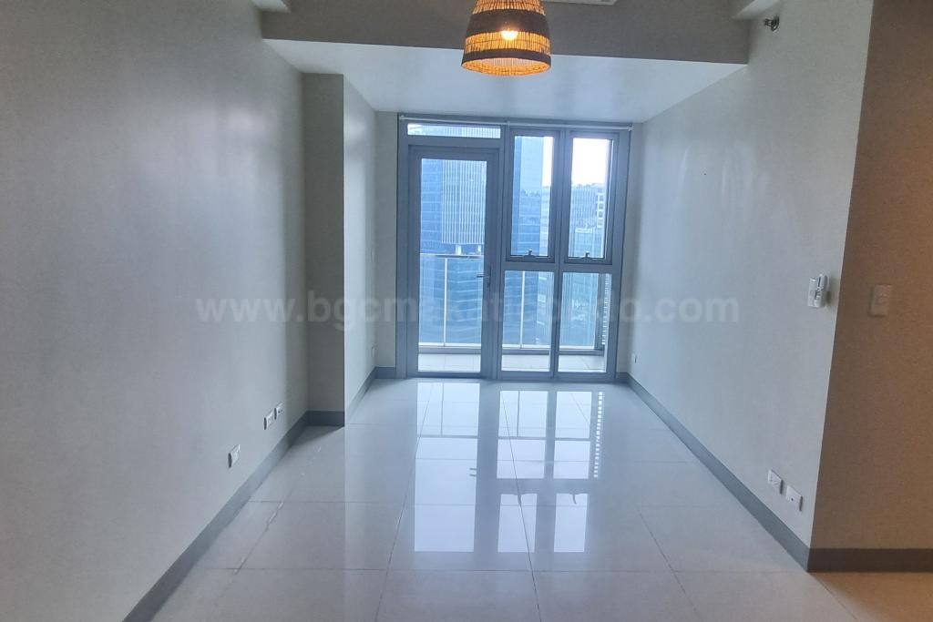 Living area of 2-bedroom condo unit at Uptown Parksuites tower 2