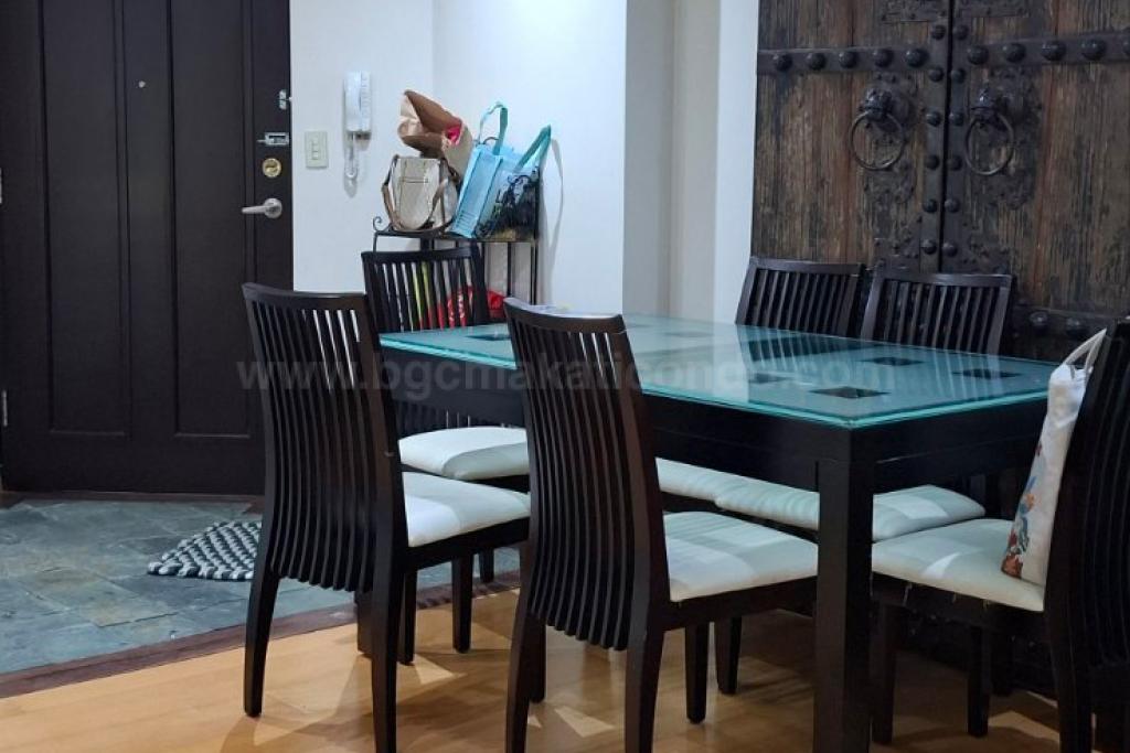 Dining area of 2-bedroom condo unit at Bonifacio Ridge