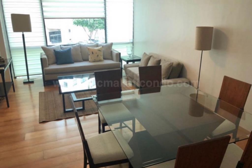 Dining and living areas of 2-bedroom condo unit at Bonifacio Ridge
