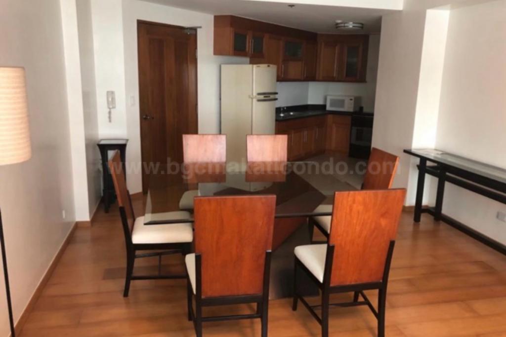 Dining area of 2-bedroom condo unit at Bonifacio Ridge