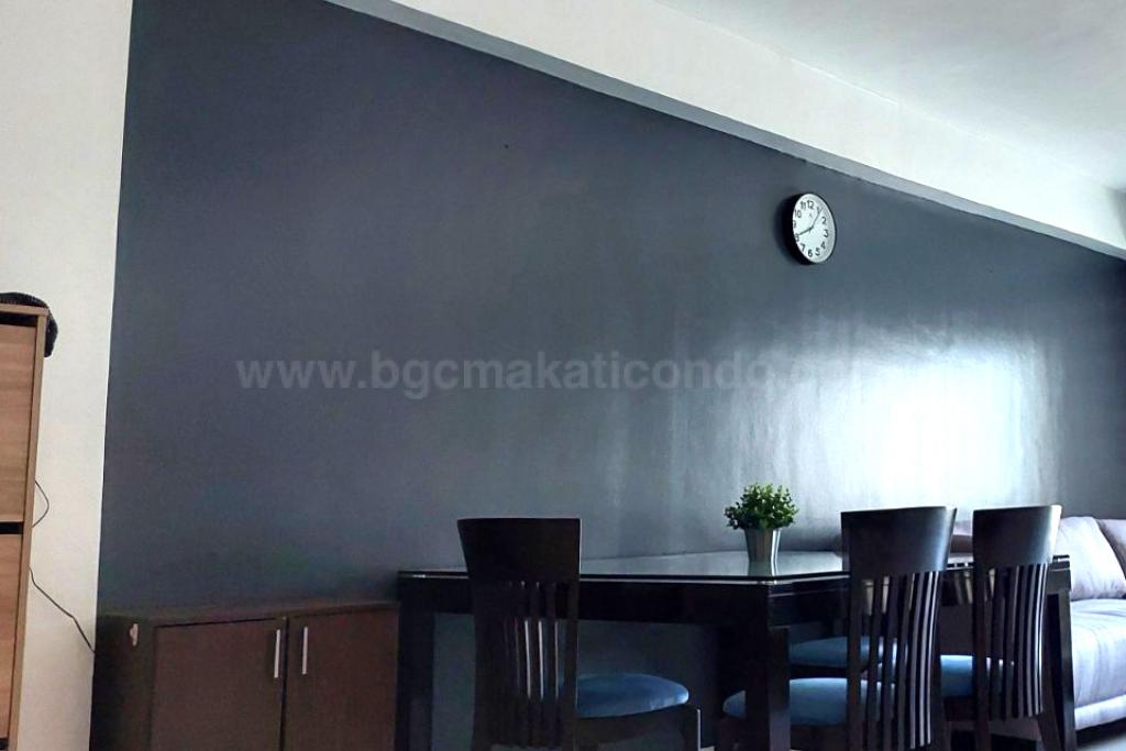 Dining area of 2-bedroom condo unit at Bonifacio Ridge