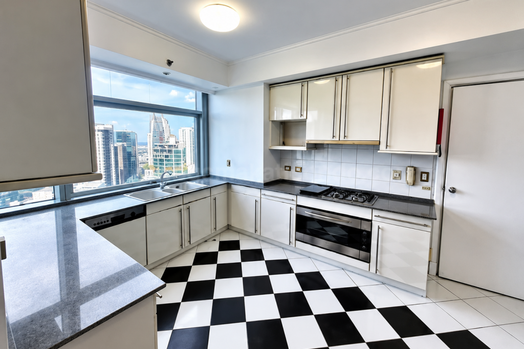 Kitchen of 3-bedroom condo unit at Pacific Plaza Towers