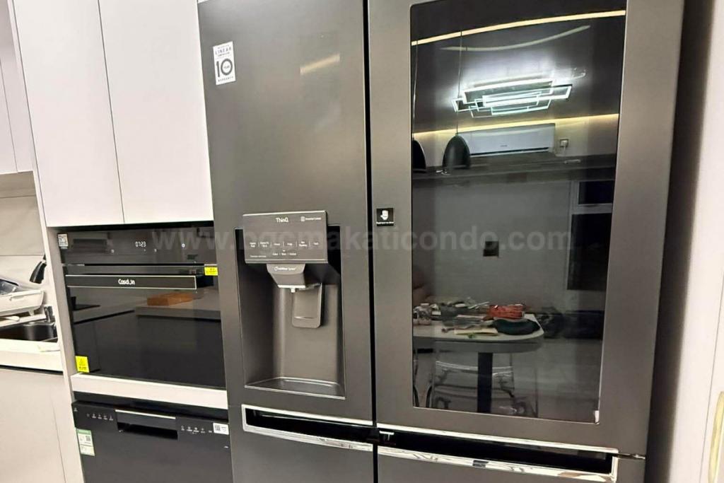 Kitchen area of 2-bedroom condo unit at The Trion Towers tower 2