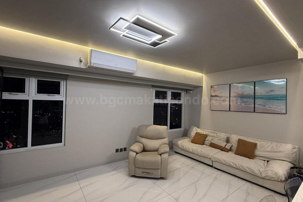 Living area of 2-bedroom condo unit at The Trion Towers tower 2