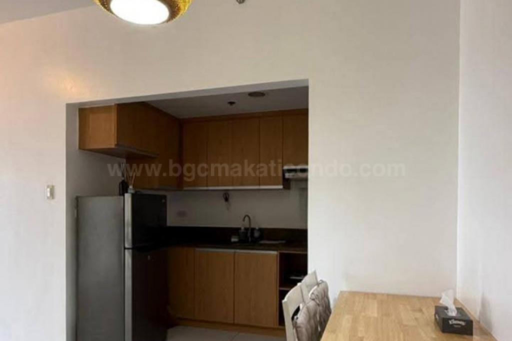 Kitchen area of 1-bedroom condo unit at Times Square West