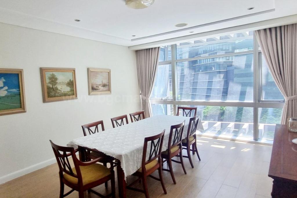 Dining room of 3-bedroom condo unit at Pacific Plaza Towers North tower