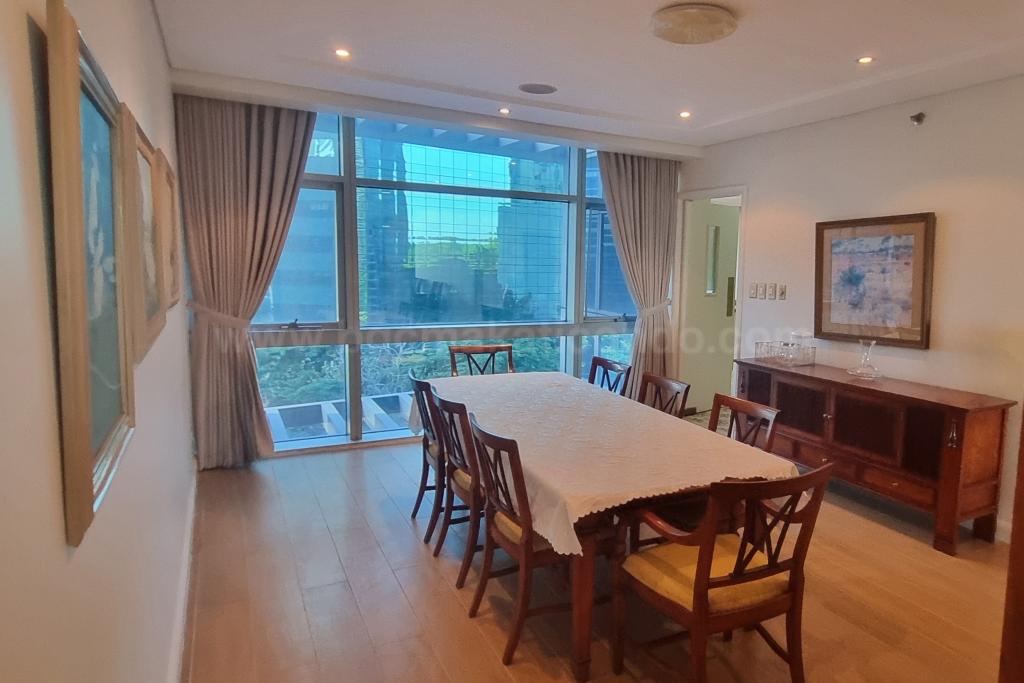 Dining room of 3-bedroom condo unit at Pacific Plaza Towers North tower