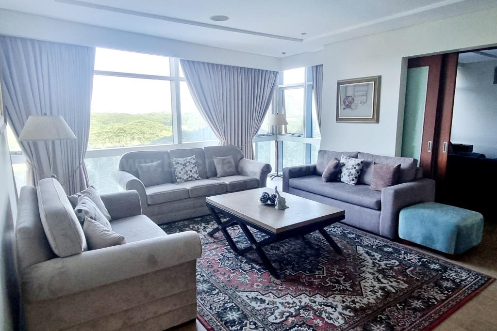 Living area of 3-bedroom condo unit at Pacific Plaza Towers North tower