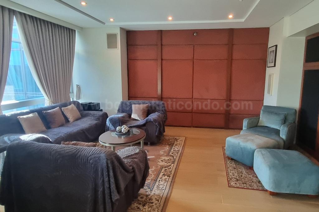 Living area 2 of 3-bedroom condo unit at Pacific Plaza Towers North tower
