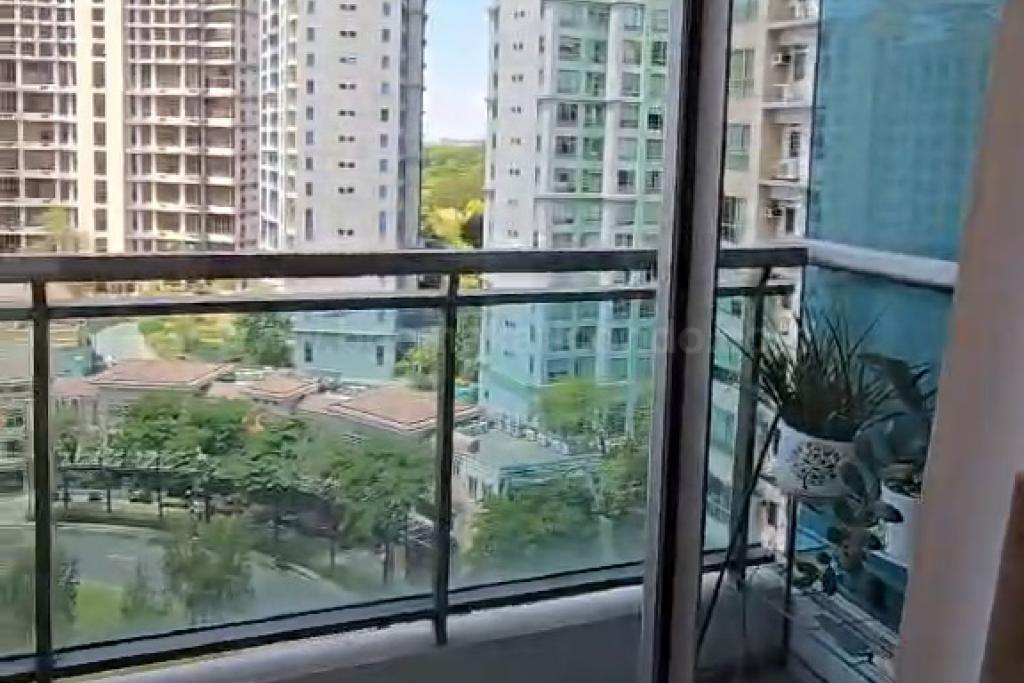 Balcony of 2-bedroom condo unit at Crescent Park Residences