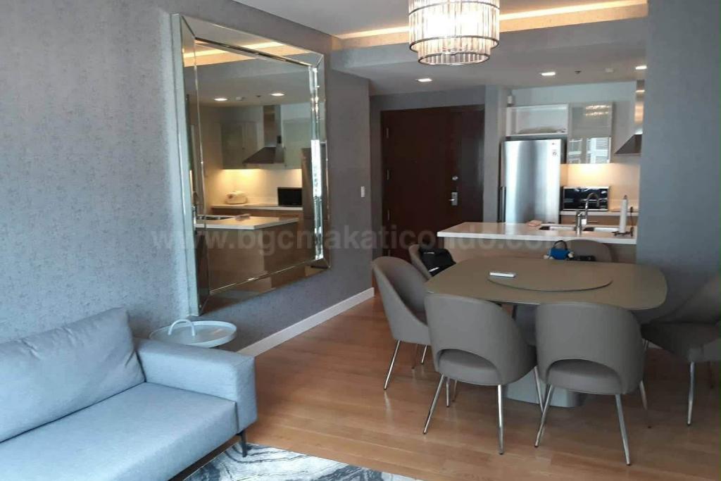 Living and dining areas of 2-bedroom condo unit at Park Terraces tower 2