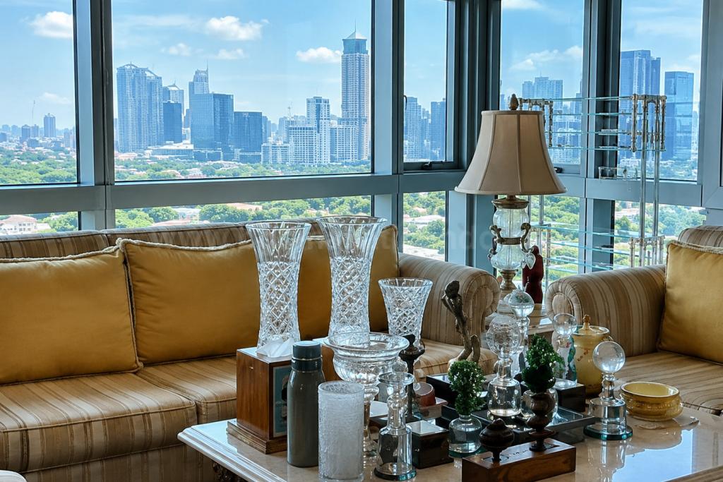 Living area of 3-bedroom condo unit at Pacific Plaza Towers North tower