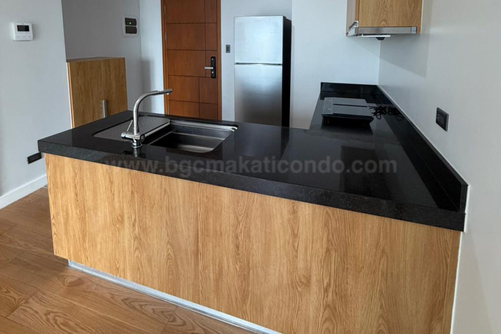 Kitchen area of 1-bedroom condominium unit at The Seasons Residences