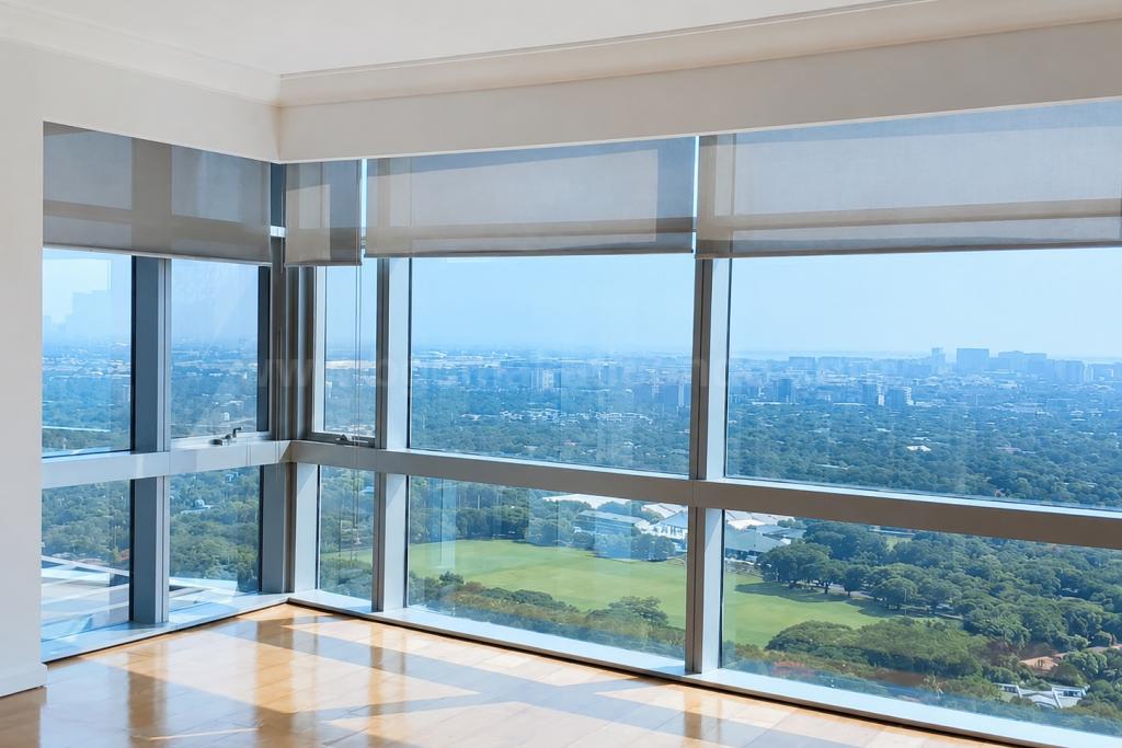 Living room of 3-bedroom condo unit at Pacific Plaza Towers North tower