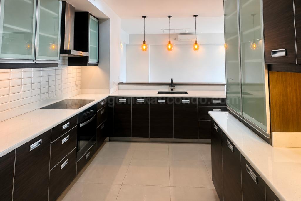 Kitchen area of 2-bedroom condo unit at The Manansala
