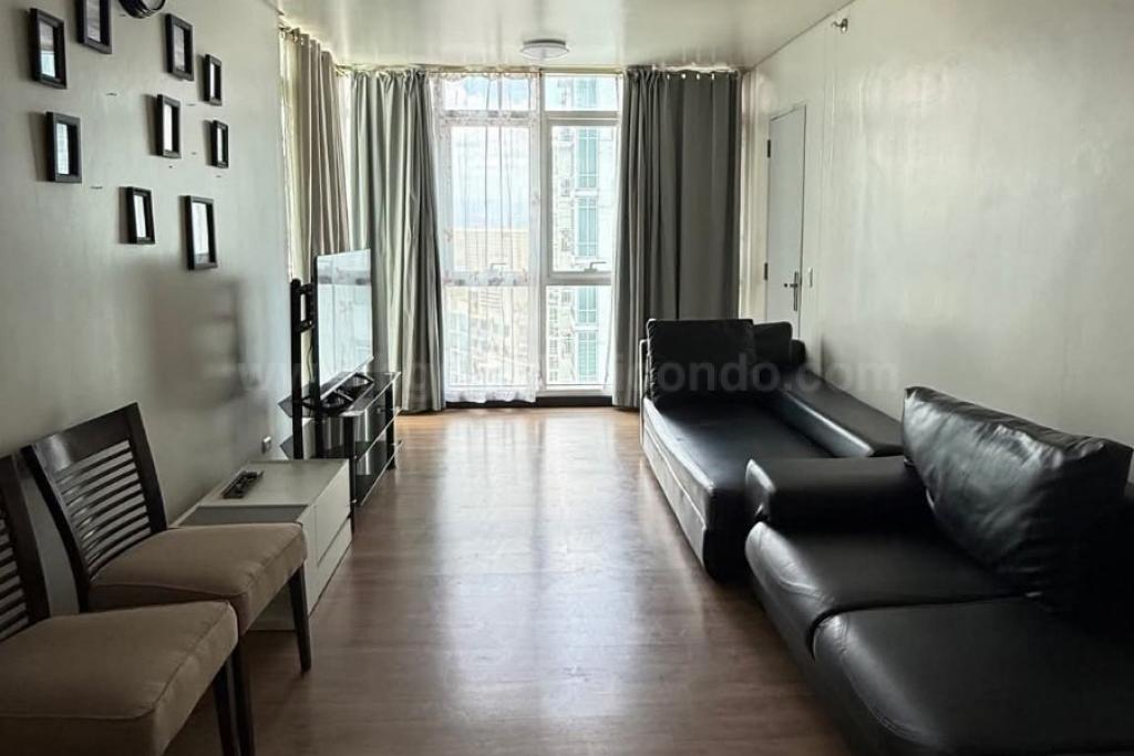 Living room of 3-bedroom condo unit at Two Serendra Sequoia tower