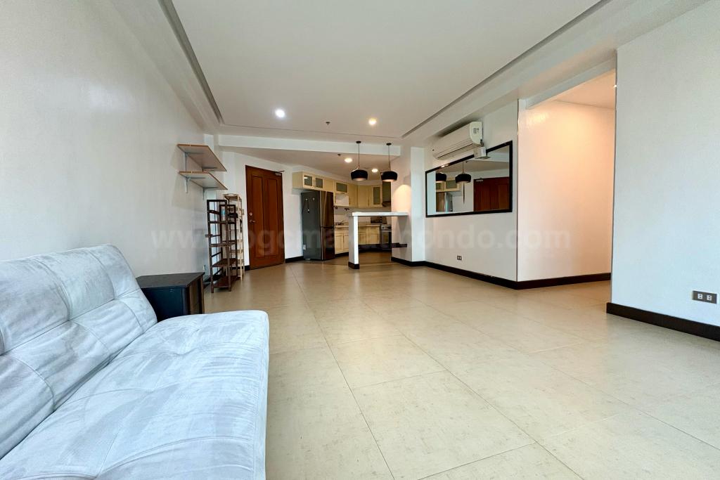 Living and dining areas of 2-bedroom condo unit at Bonifacio Ridge