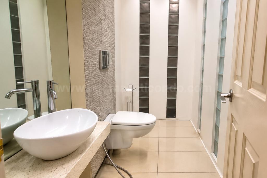 Powder room of 3-bedroom bi-level condo unit at The Regency at Salcedo