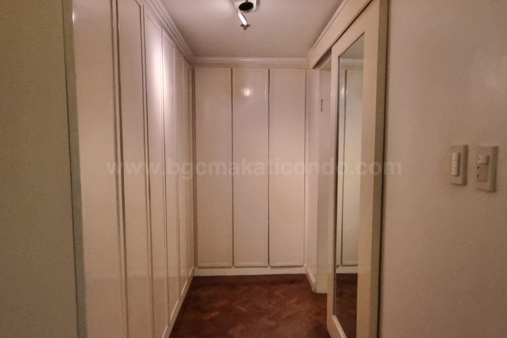 Walk-in closet of 3-bedroom bi-level condo unit at The Regency at Salcedo