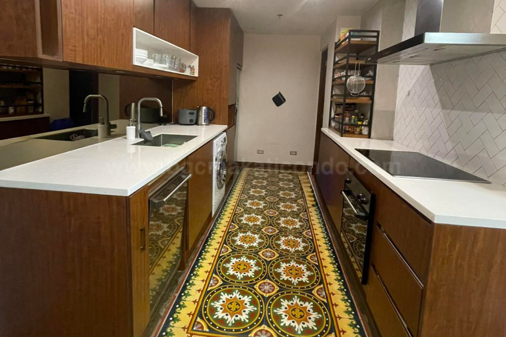 Kitchen of two bedroom condominium unit at Bellagio tower 3