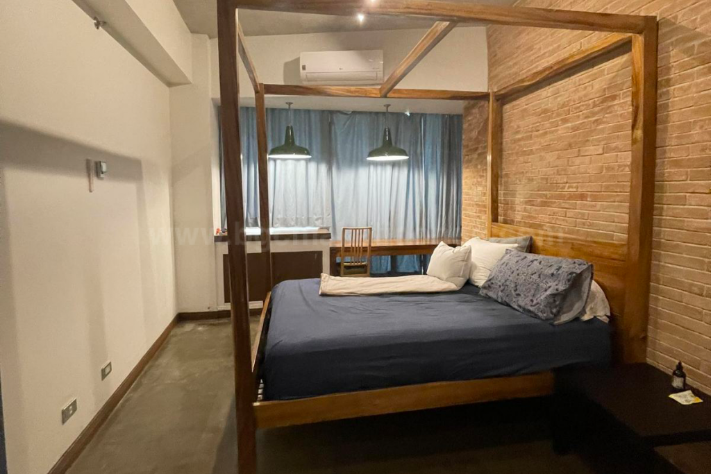 Master's bedroom of two bedroom condominium unit at Bellagio tower 3