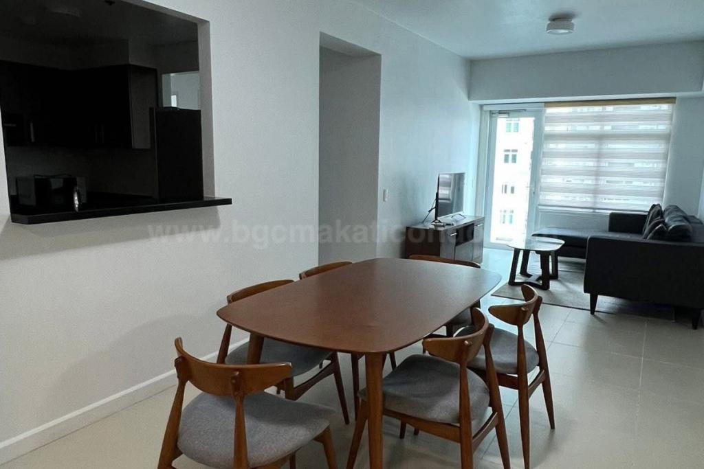 Dining area of 3-bedroom condo unit at Two Serendra The Red Oak Tower