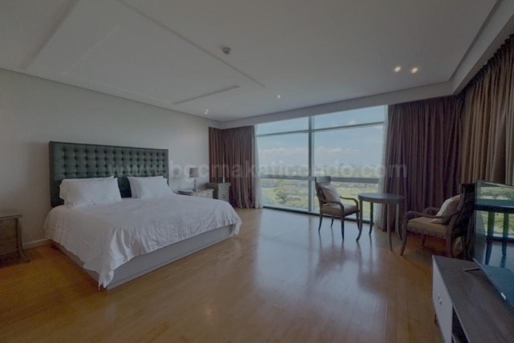 Master bedroom of 3-bedroom condo unit at Pacific Plaza Towers North tower