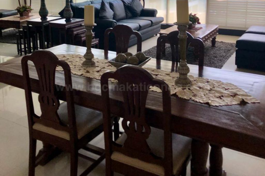 Dining area of three bedroom condominium unit at Bellagio tower 3