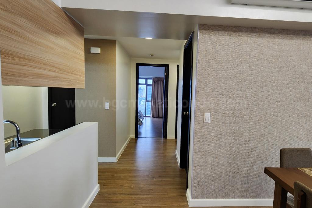 Hallway of 3-bedroom condominium unit at Park Triangle Residences