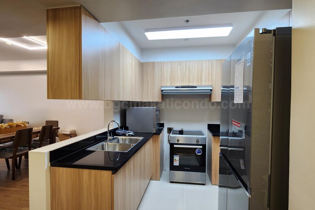 Kitchen area of 3-bedroom condominium unit at Park Triangle Residences