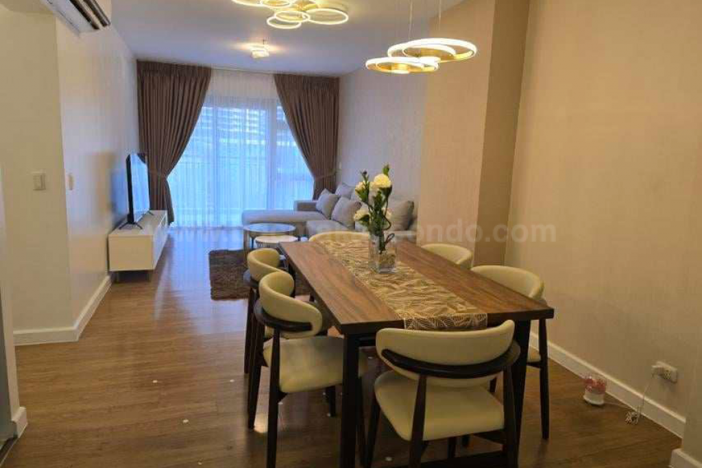 Dining area of 2-bedroom unit at Verve Residences