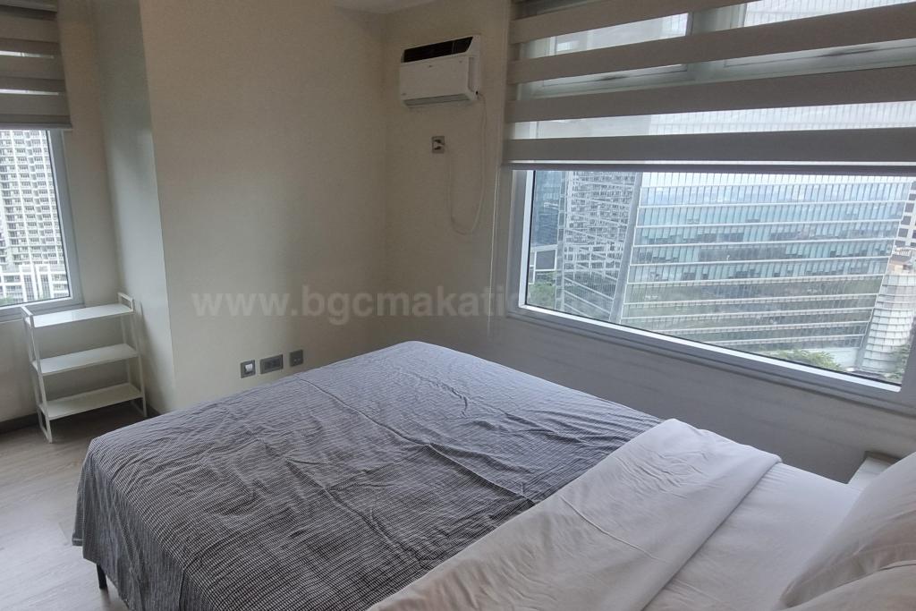 Master's bedroom of 2-bedroom condo unit at The Trion Towers tower 3