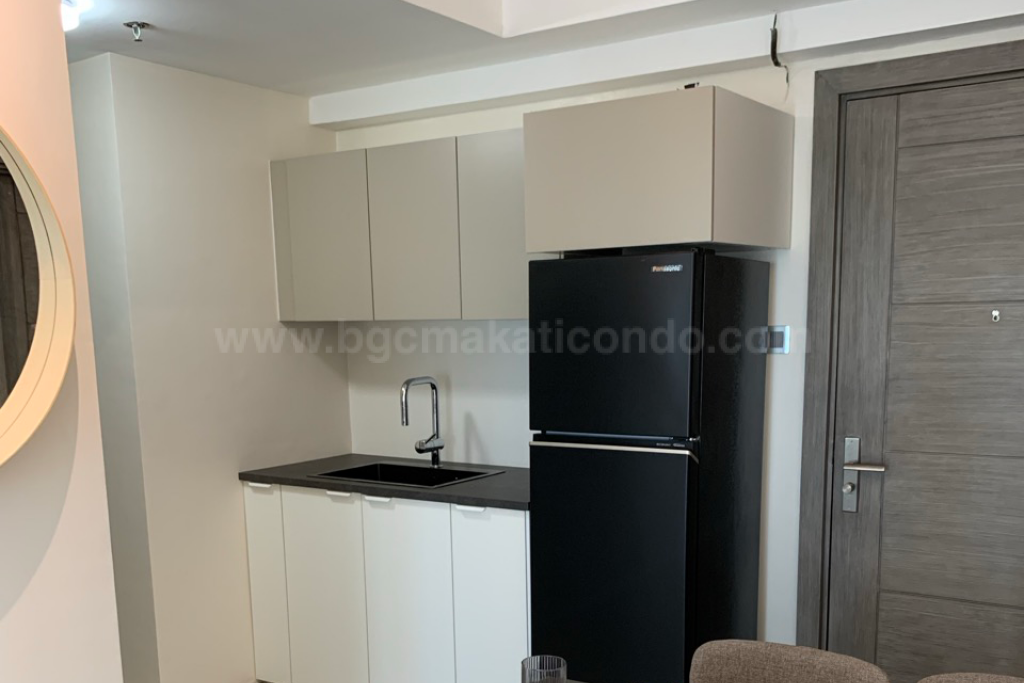 Kitchen area of 2-bedroom condo unit at The Trion Towers tower 3