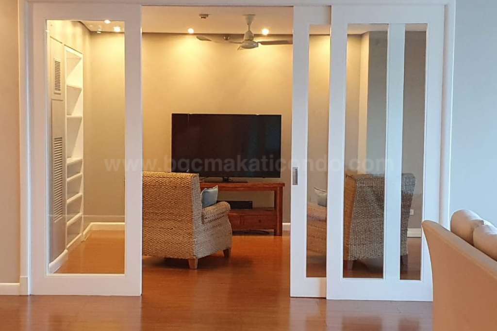 Entertainment room of 3-bedroom condo unit at Pacific Plaza Towers South tower Entertainment room of 3-bedroom condo unit at Pacific Plaza Towers South tower