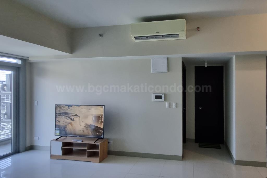 Television set of 1-bedroom condo unit at Uptown Parksuites