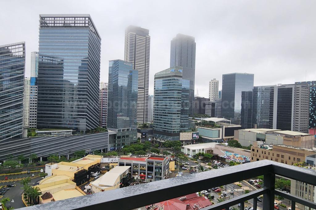 Balcony of 1-bedroom condo unit at Verve Residences