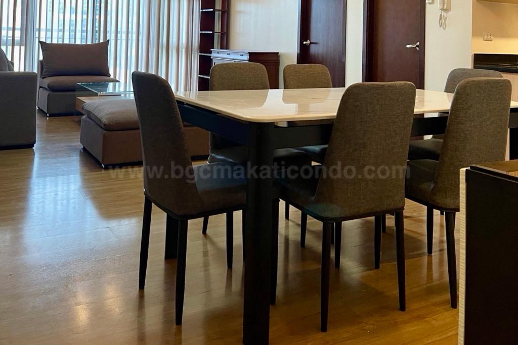 Dining area of 2-bedroom condominium unit at Verve Residences