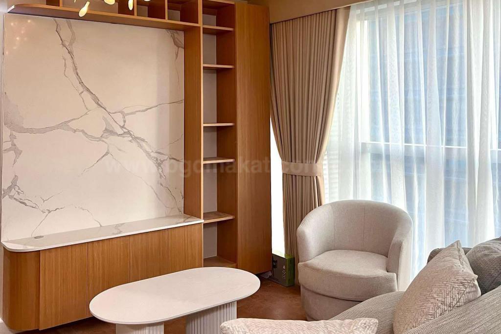 Living area of 2-bedroom condo unit at The Seasons Residences