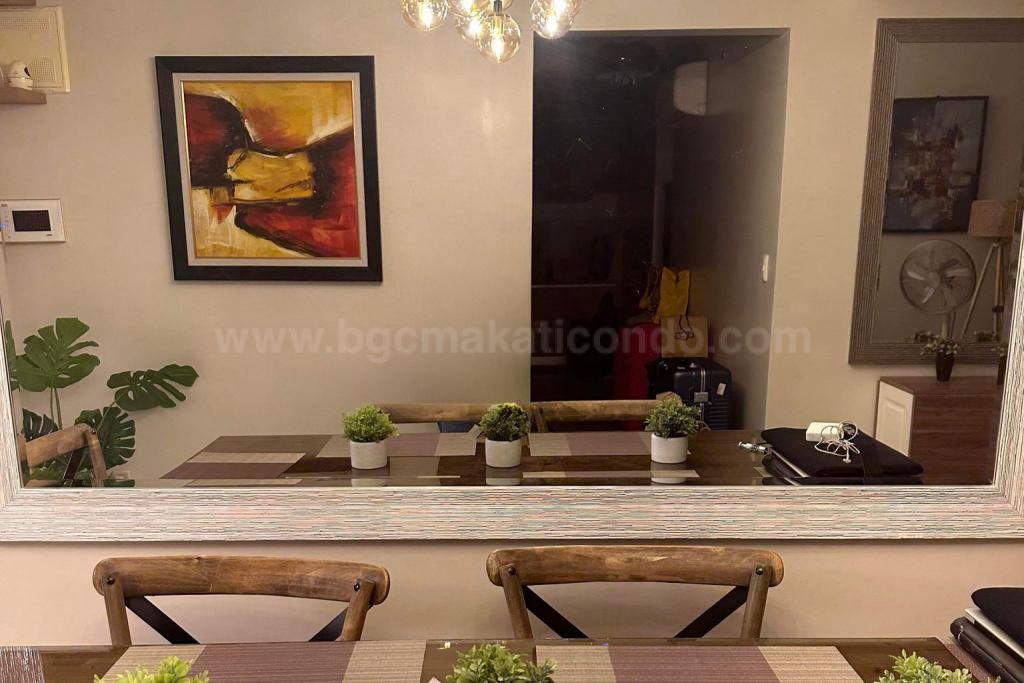 Dining area of 2-bedroom condo unit at Uptown Ritz Residences