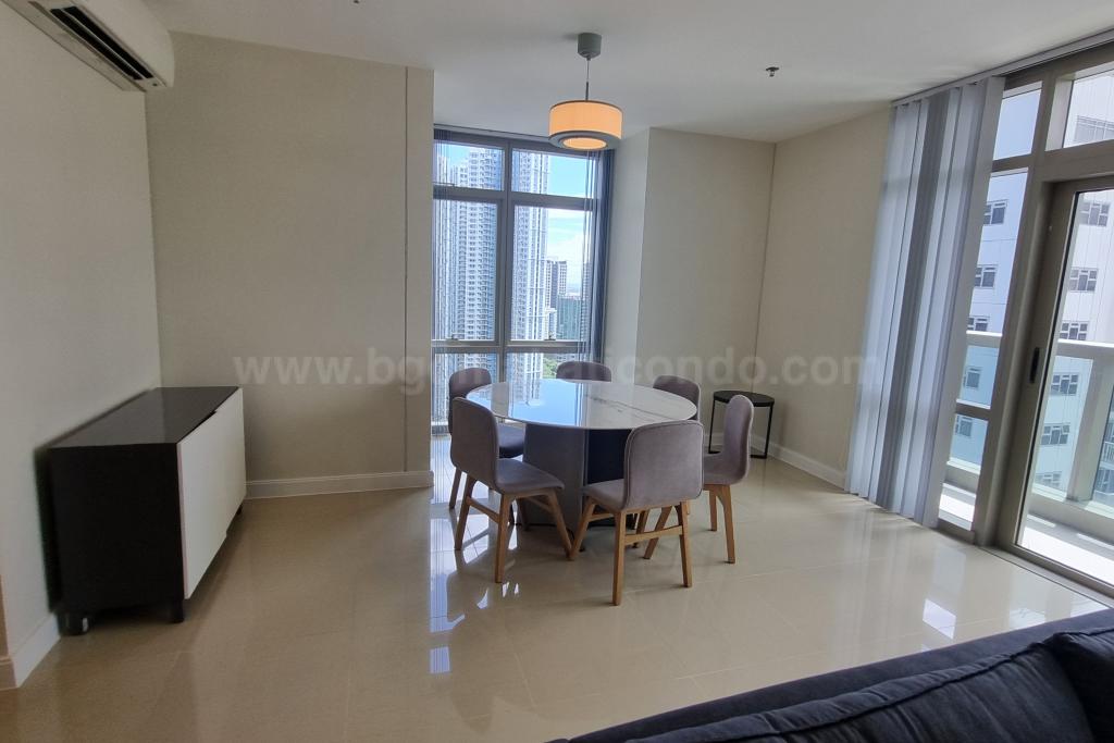 Dining area of 2-bedroom condo unit at West Gallery Place