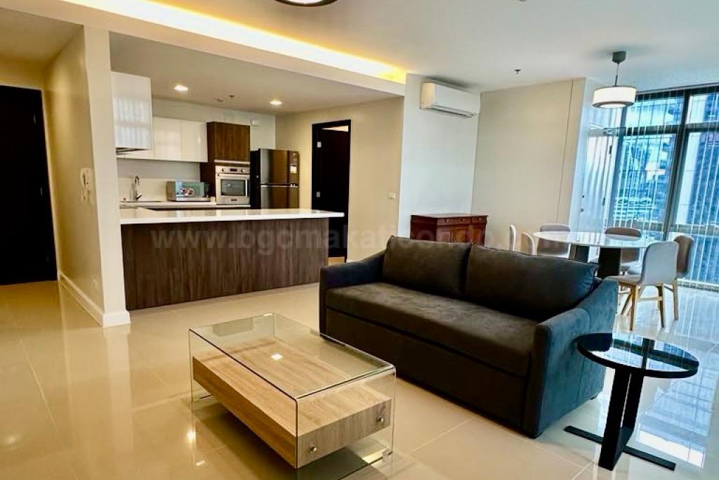 Living area of 2-bedroom condo unit at West Gallery Place
