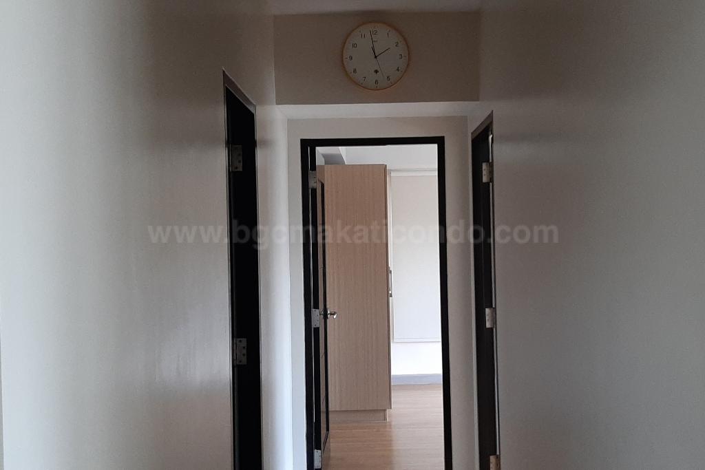 Hallway of 2-bedroom condo unit at Two Maridien