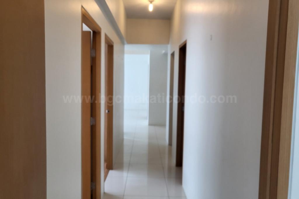 Hallway of 3-bedroom condo unit at Madison Park West