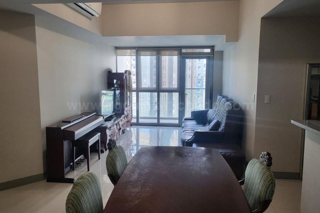 Living area of 3-bedroom condo unit at Uptown Parksuites tower 2